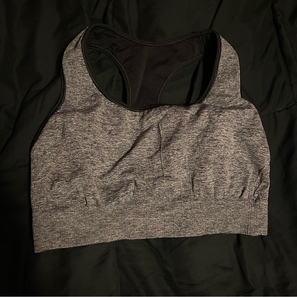 Champion Sports Bra - size large - grey & black